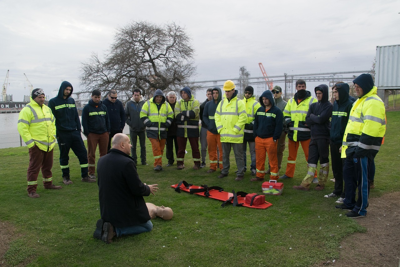 Industrial safety training participants